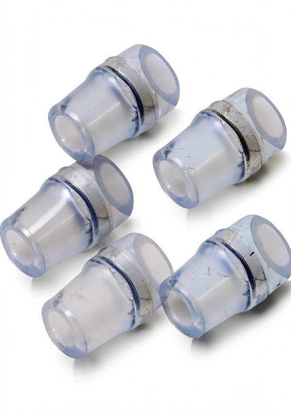 5-Pack Replacement Bite Valve Nozzles Compatible with Osprey, Nathan & Hydrapak Hydration Reservoirs - BPA-Free, Phthalate-Free, Lead-Free Silicone Sheaths-0