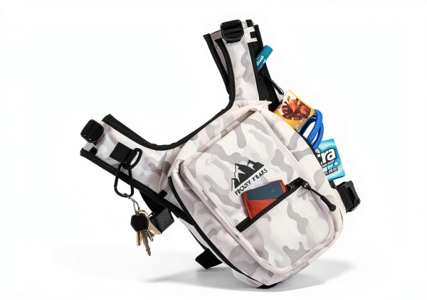 The Ride Pack Minimalist Chest Rig Dual-Side Pockets Snow Camo-3