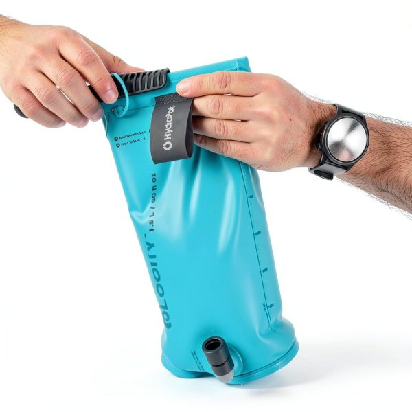 HydraPak Velocity Hydration Reservoir (1.5L or 2L), Slim Profile Water Bladder, Self-Sealing Bite Valve, Leak Proof, Reversible, Dishwasher Safe-1